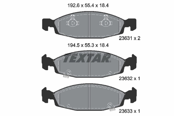 Brake Pad Set, disc brake (2363101)