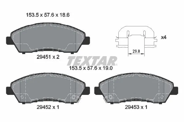 Brake Pad Set, disc brake (2945101)
