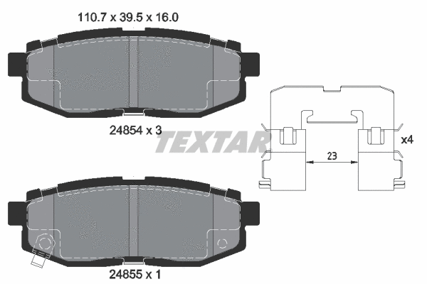 Brake Pad Set, disc brake (2485401)