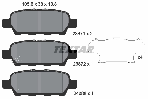 Brake Pad Set, disc brake (2387101)