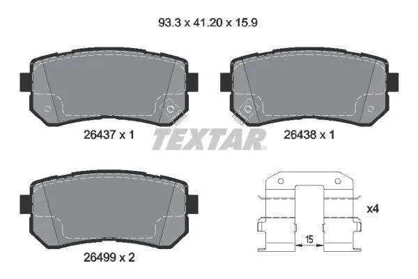 Brake Pad Set, disc brake (2643701)