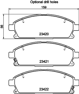 Brake Pad Set, disc brake (2342003)