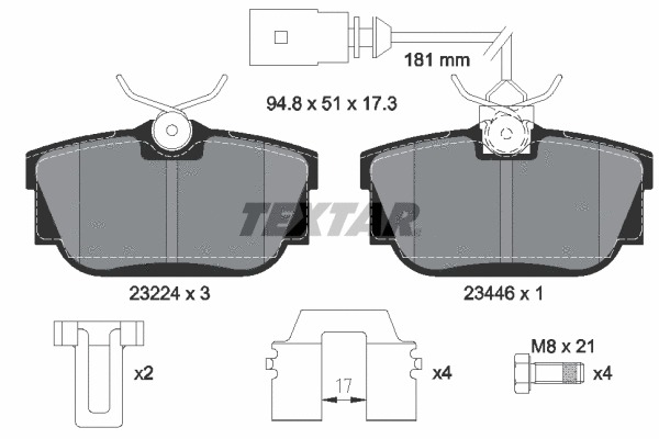 Brake Pad Set, disc brake (2322416)