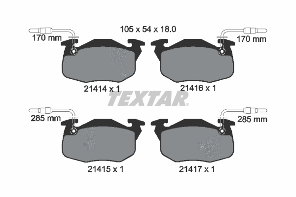 Brake Pad Set, disc brake (2141401)
