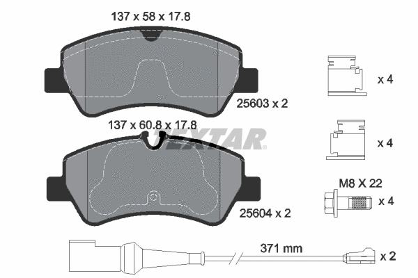Brake Pad Set, disc brake (2560303)