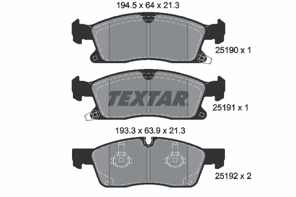Brake Pad Set, disc brake (2519001)