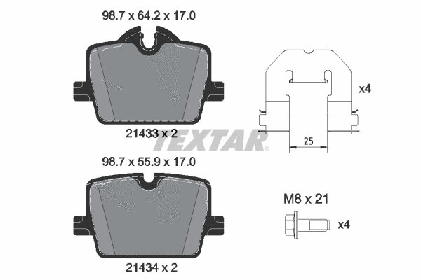Brake Pad Set, disc brake (2143301)