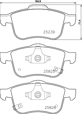 Brake Pad Set, disc brake (2523904)