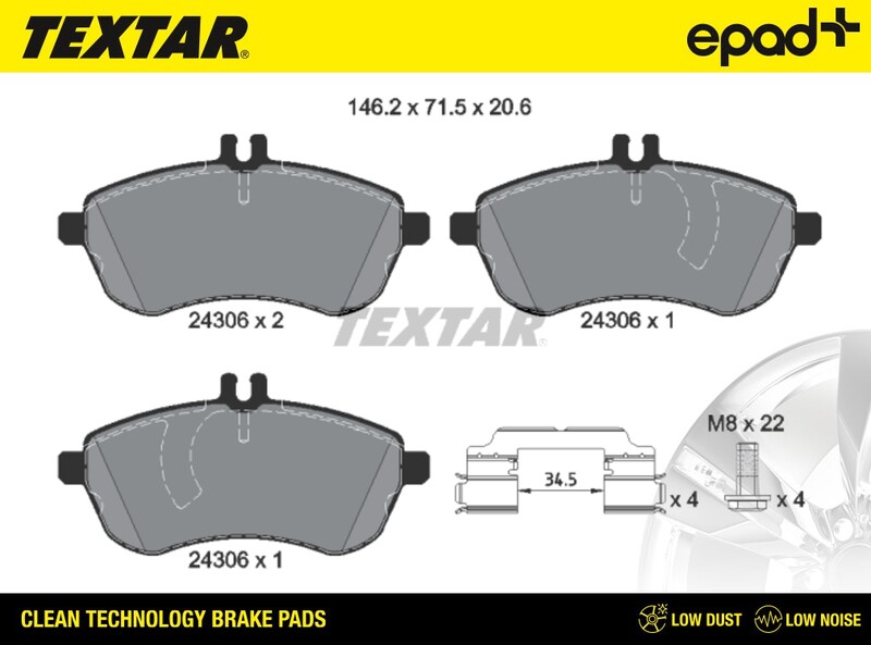 Brake Pad Set, disc brake (2430601CP)