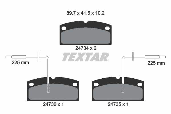 Brake Pad Set, disc brake (2473401)