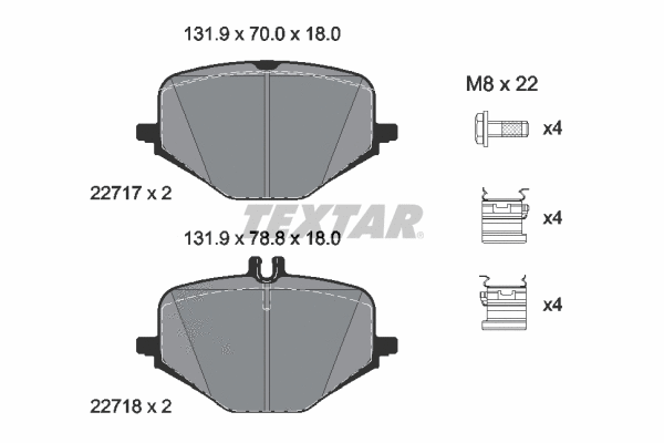 Brake Pad Set, disc brake (2271701)
