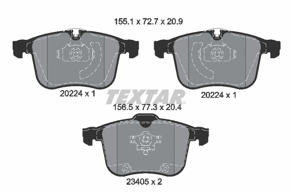 Brake Pad Set, disc brake (2022401)