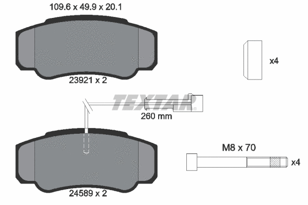 Brake Pad Set, disc brake (2392103)