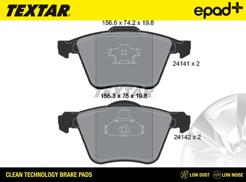 Brake Pad Set, disc brake (2414101CP)