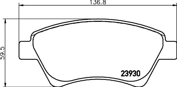 Brake Pad Set, disc brake (2393003)