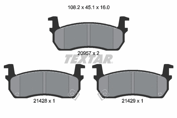 Brake Pad Set, disc brake (2095702)