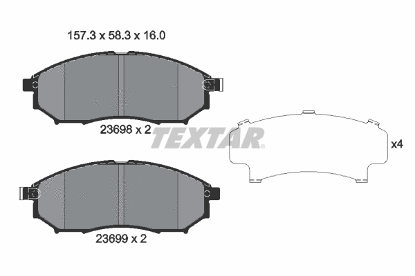 Brake Pad Set, disc brake (2369801)