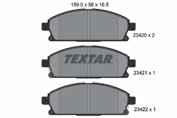 Brake Pad Set, disc brake (2342001)
