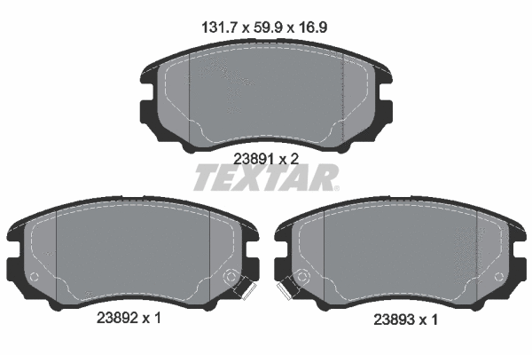 Brake Pad Set, disc brake (2389101)