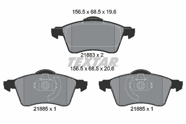 Brake Pad Set, disc brake (2188302)