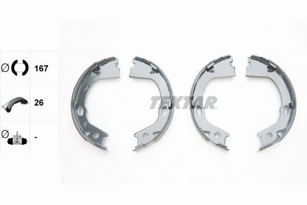 Brake Shoe Set, parking brake (91082600)