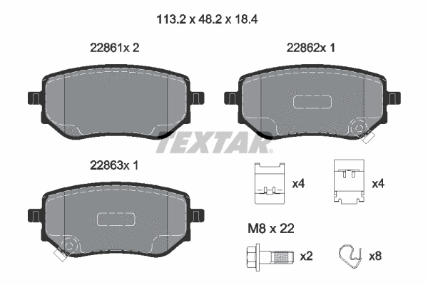 Brake Pad Set, disc brake (2286101)