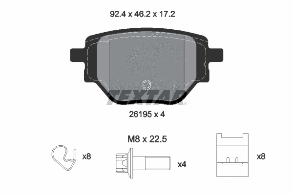 Brake Pad Set, disc brake (2619501)