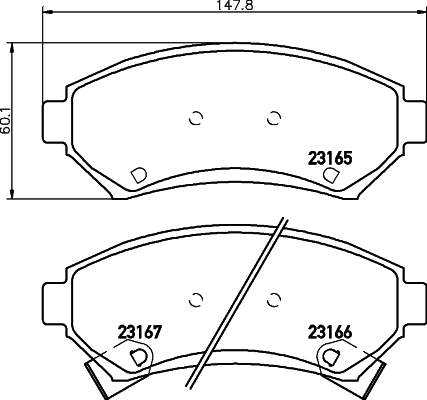 Brake Pad Set, disc brake (2316501)