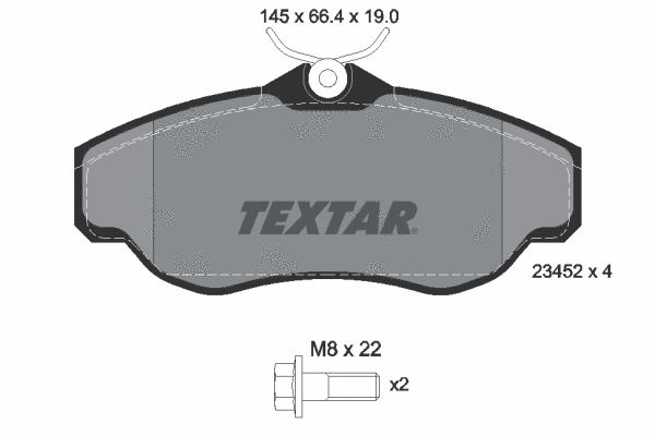Brake Pad Set, disc brake (2345201)