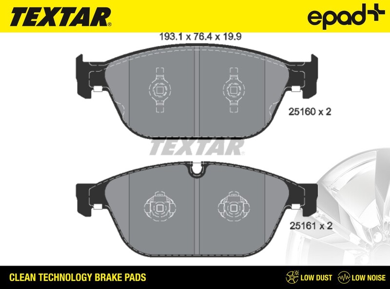 Brake Pad Set, disc brake (2516002CP)