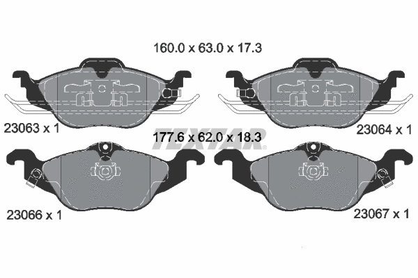 Brake Pad Set, disc brake (2306302)