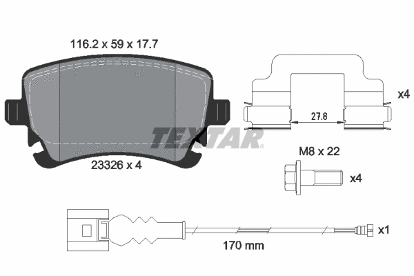 Brake Pad Set, disc brake (2332602)