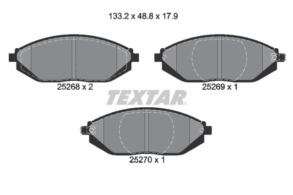 Brake Pad Set, disc brake (2526801)