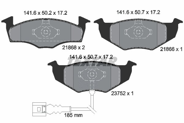 Brake Pad Set, disc brake (2186801)
