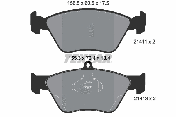 Brake Pad Set, disc brake (2141101)