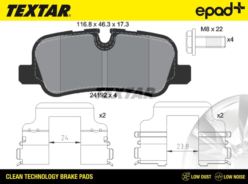 Brake Pad Set, disc brake (2419204CP)