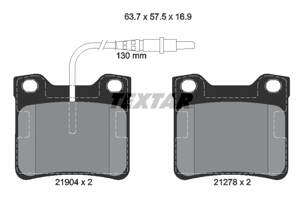 Brake Pad Set, disc brake (2190403)