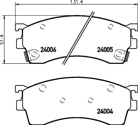 Brake Pad Set, disc brake (2400501)