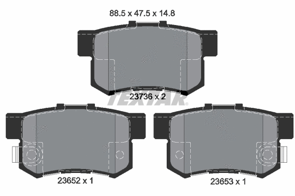 Brake Pad Set, disc brake (2365201)