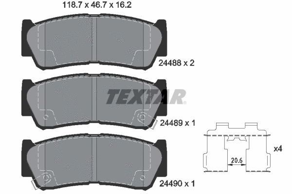 Brake Pad Set, disc brake (2448801)
