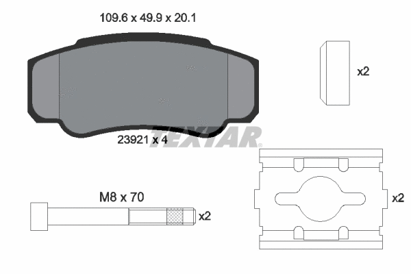 Brake Pad Set, disc brake (2392101)