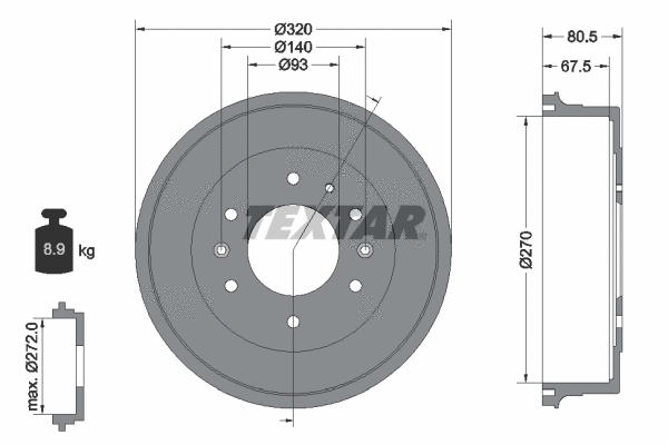 Brake Drum (94033500)