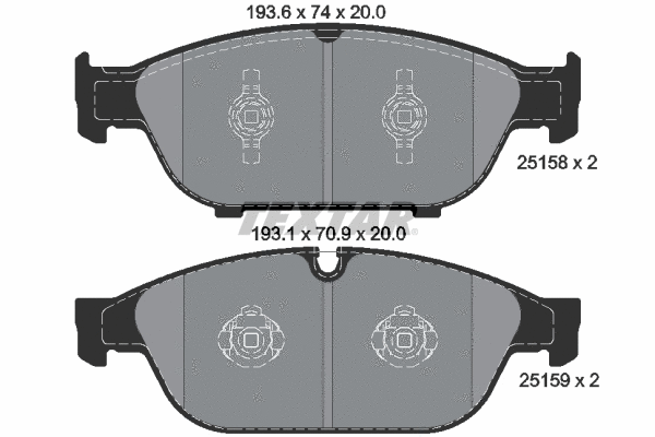 Brake Pad Set, disc brake (2515802)