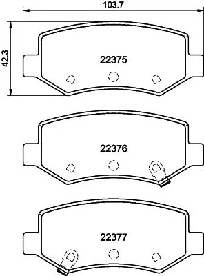 Brake Pad Set, disc brake (2237501)