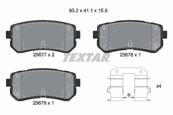 Brake Pad Set, disc brake (2567701)