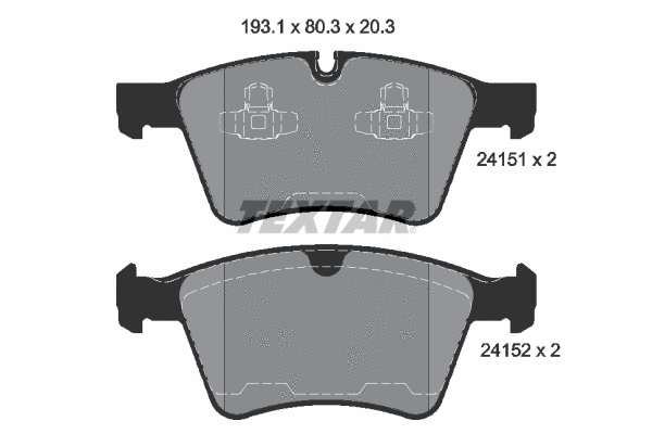 Brake Pad Set, disc brake (2415101)