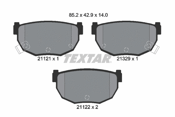 Brake Pad Set, disc brake (2112102)