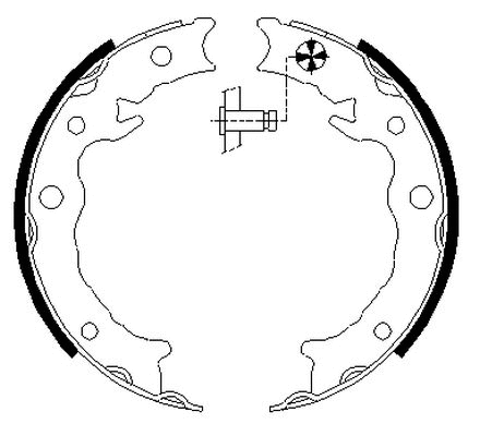 Brake Shoe Set, parking brake (91080500)