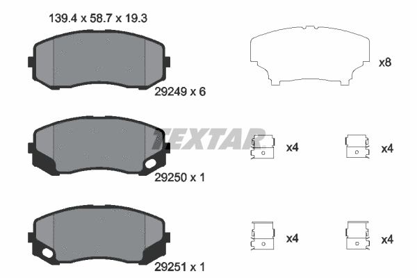 Brake Pad Set, disc brake (2924901)