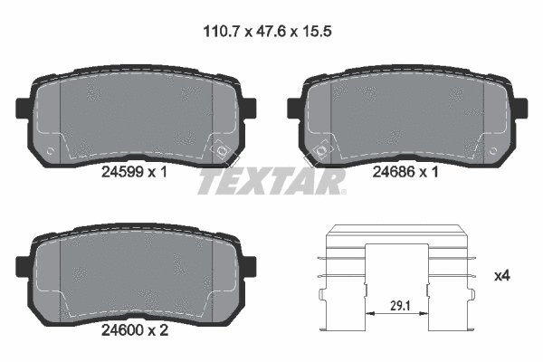 Brake Pad Set, disc brake (2459901)